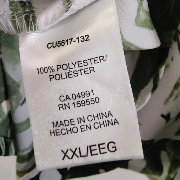 Monstera & Palm Plant Print Blouse - Picture 6 of 6